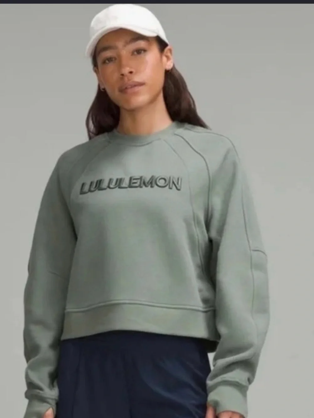 lululemon athletica Sage Green Logo Crewneck Sweatshirt